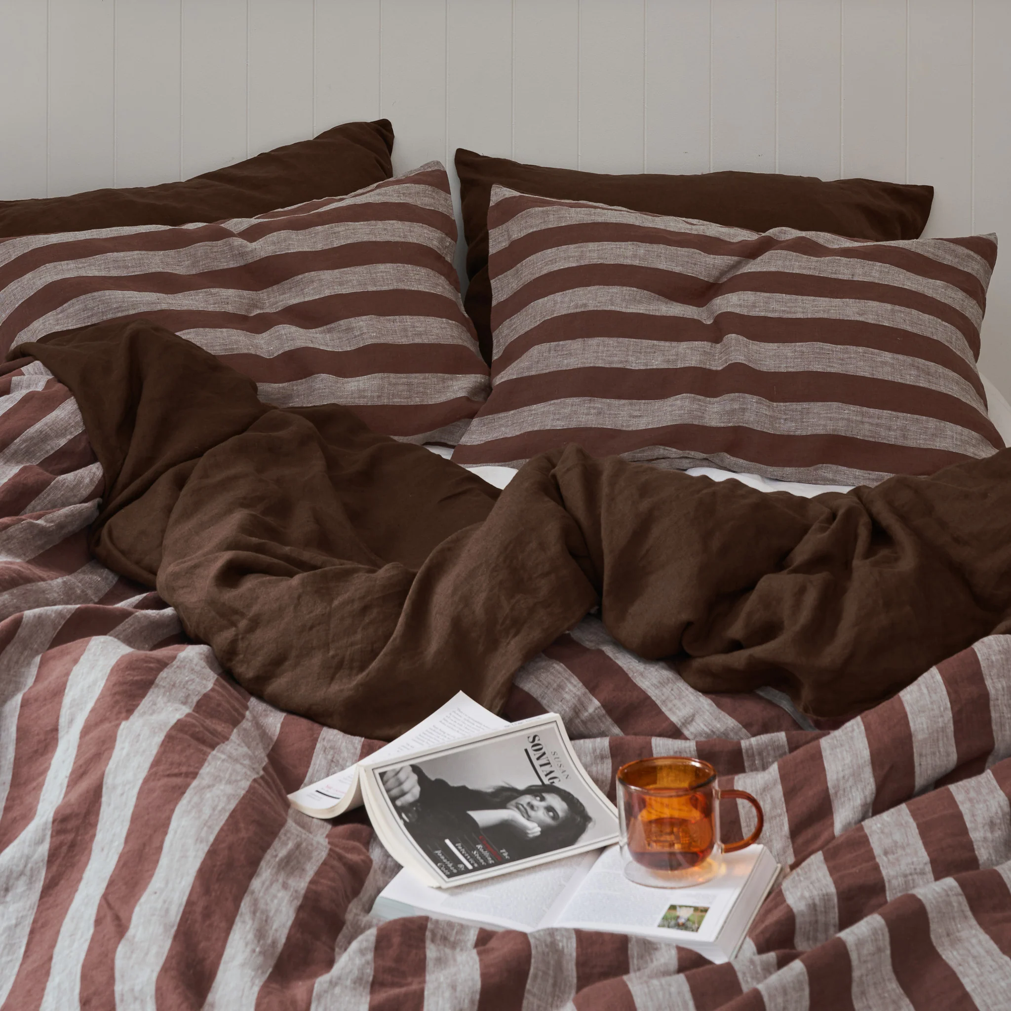 Standard Pillowcase Set - Chocolate Stripe - Image 10