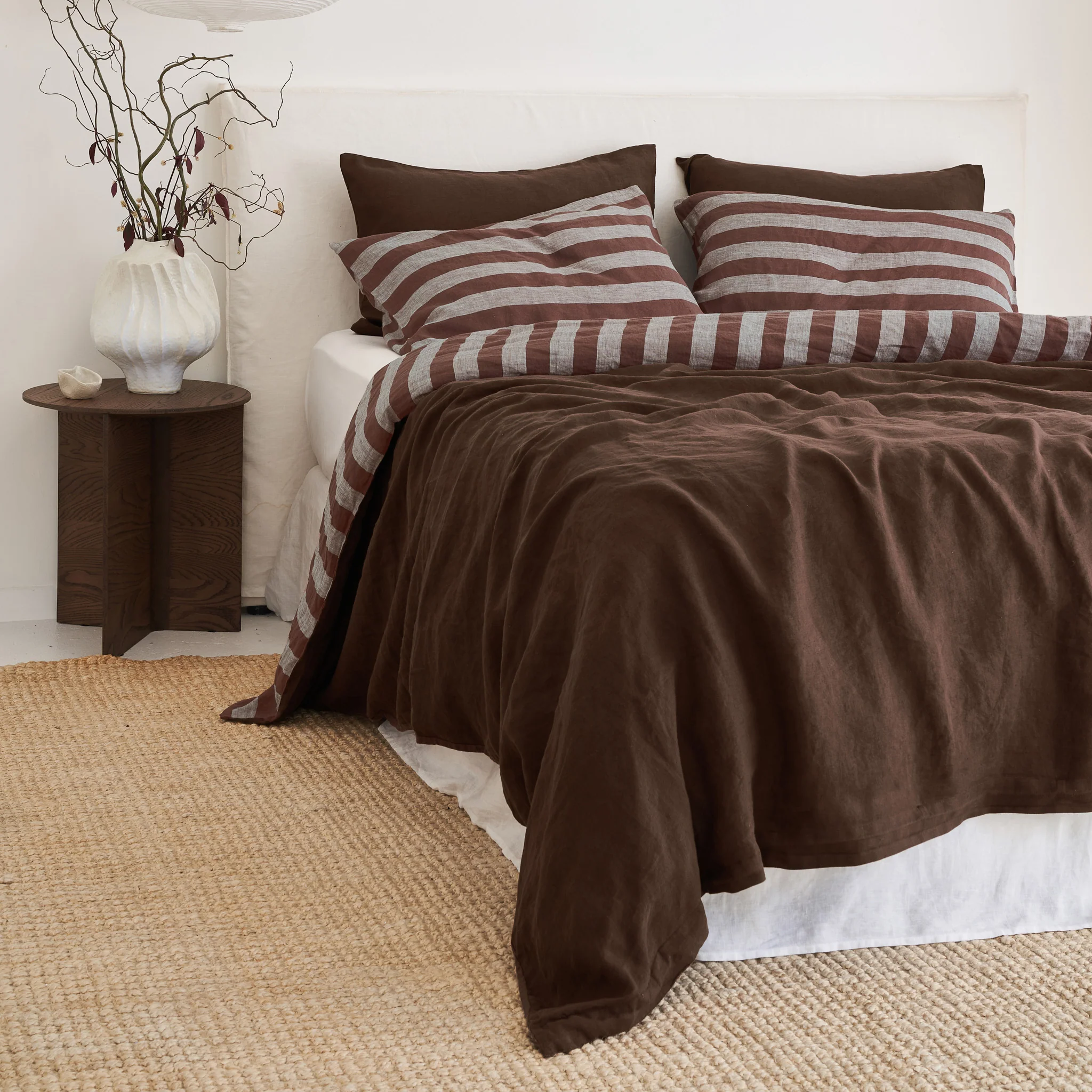 Standard Pillowcase Set - Chocolate Stripe - Image 7
