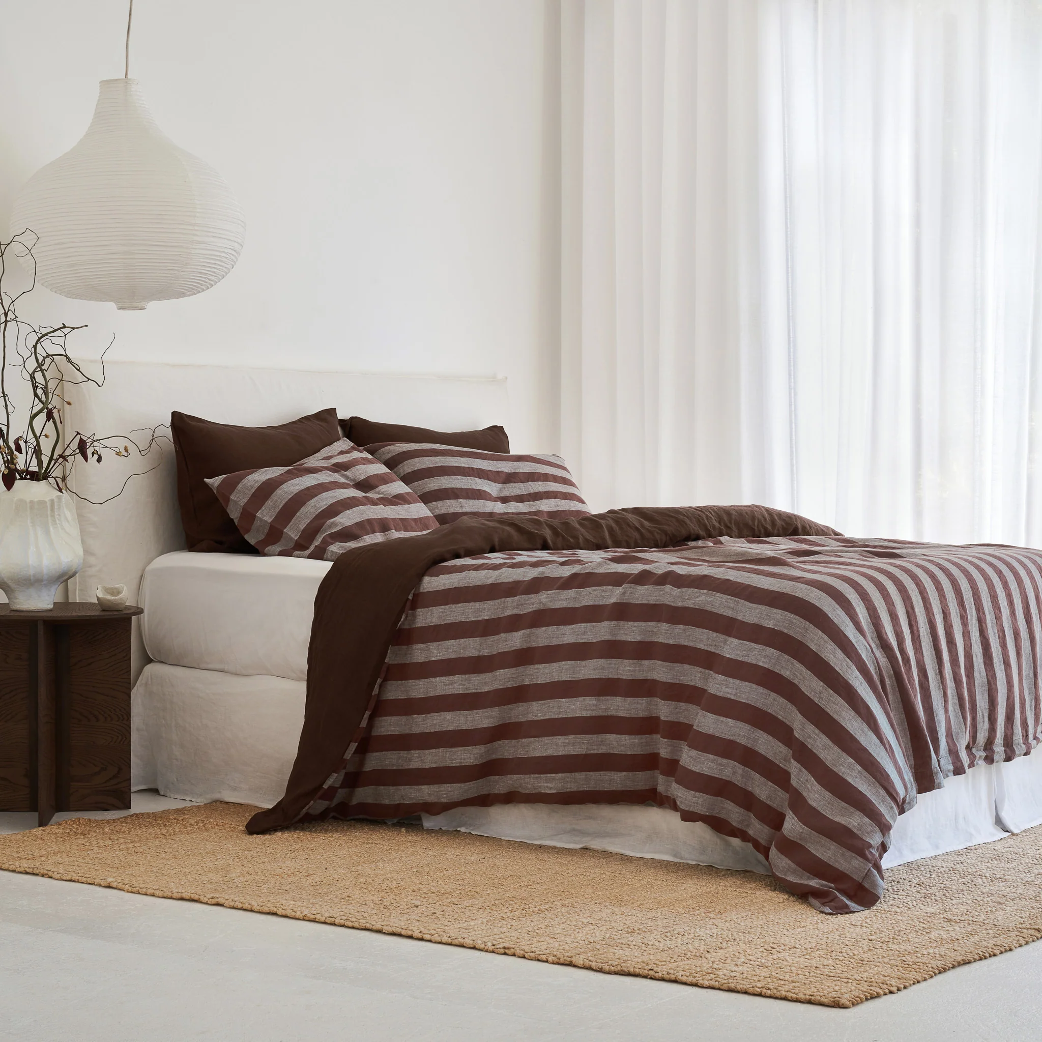 Standard Pillowcase Set - Chocolate Stripe - Image 9