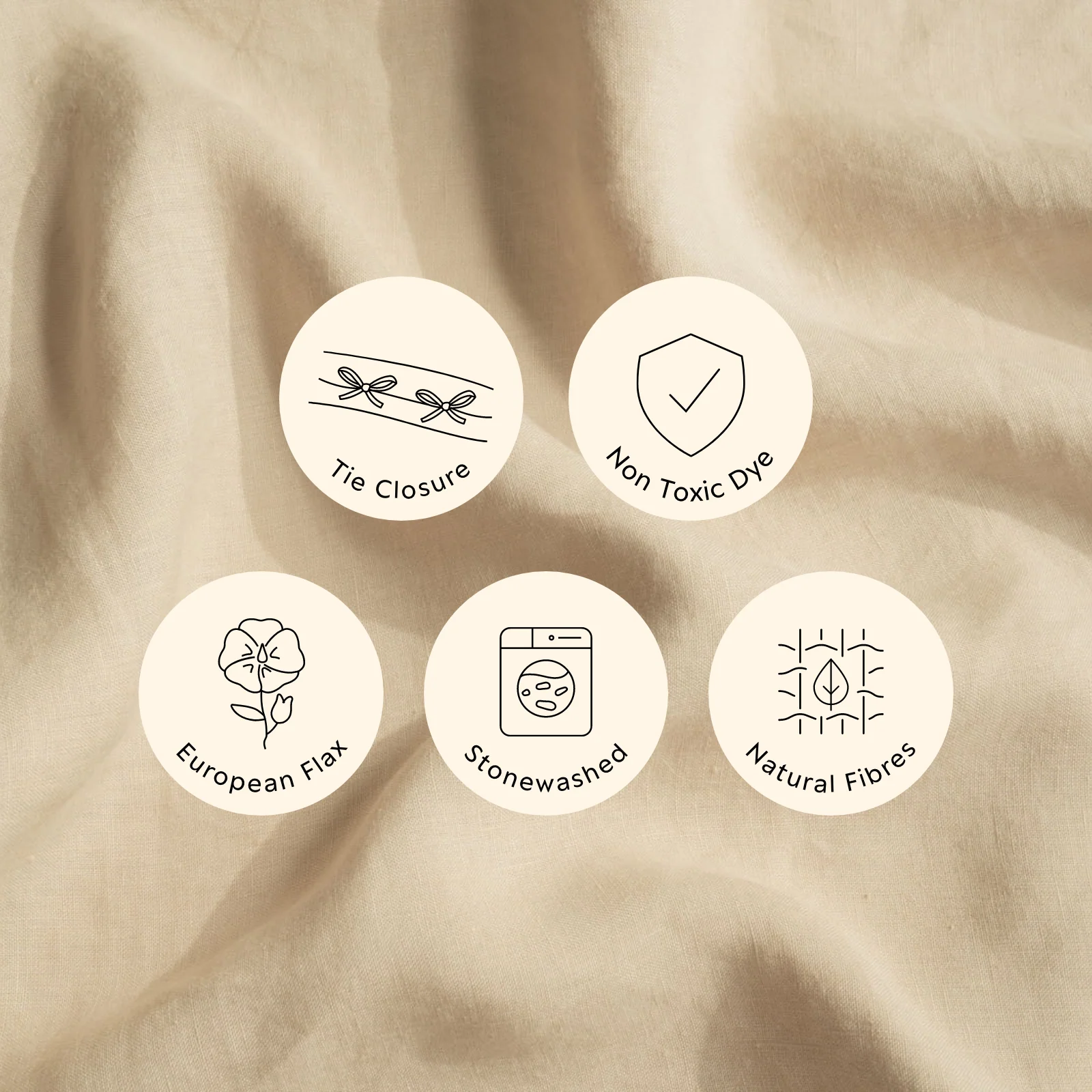 French Flax Linen Fitted Sheet in Creme - Image 6