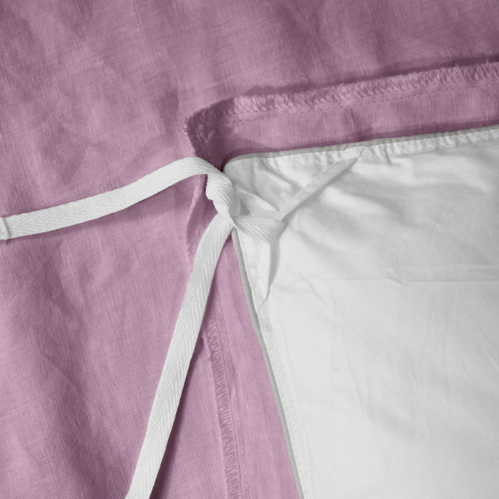 French Flax Linen Quilt Cover in Lilac - Image 10