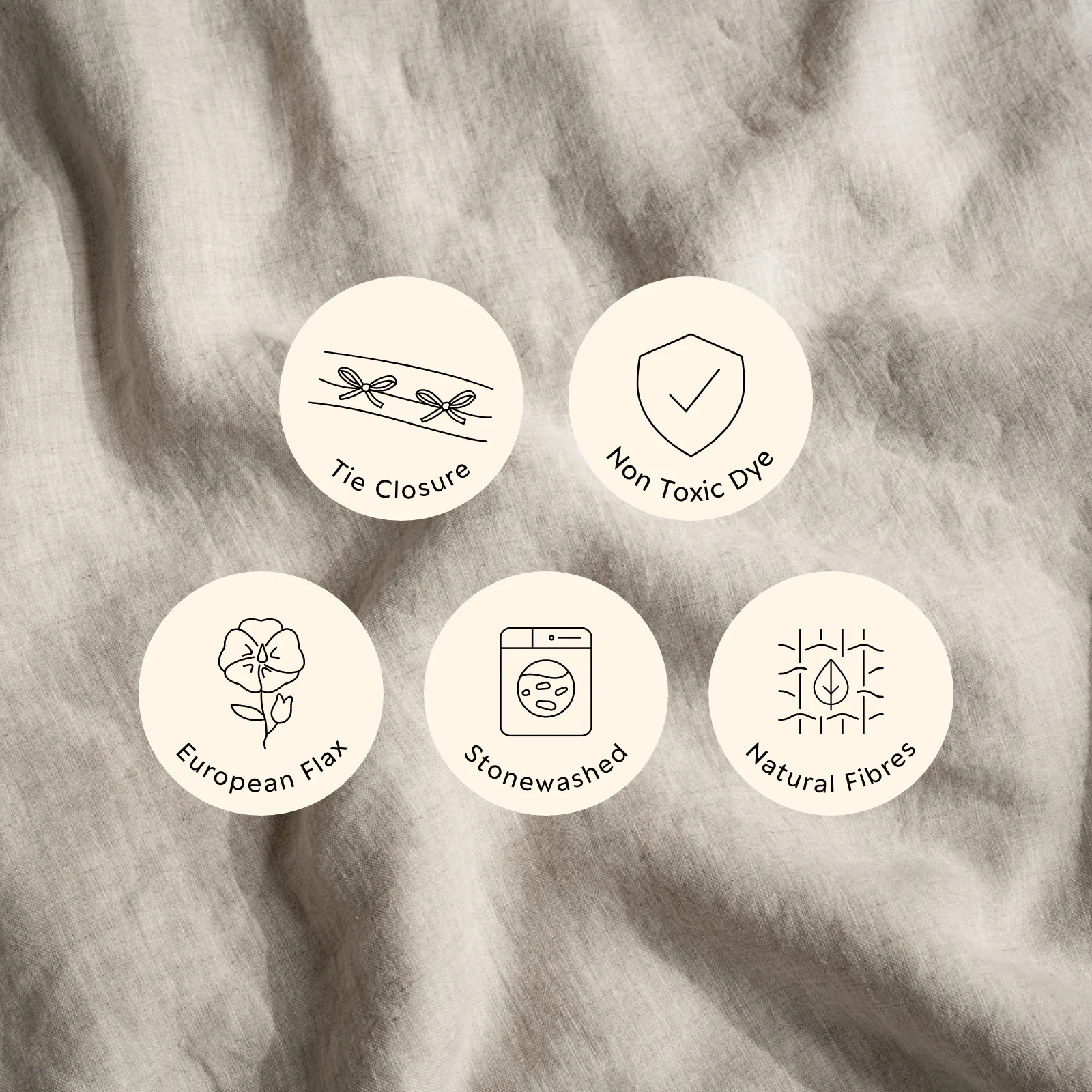 French Flax Linen Fitted Sheet in Natural - Image 6