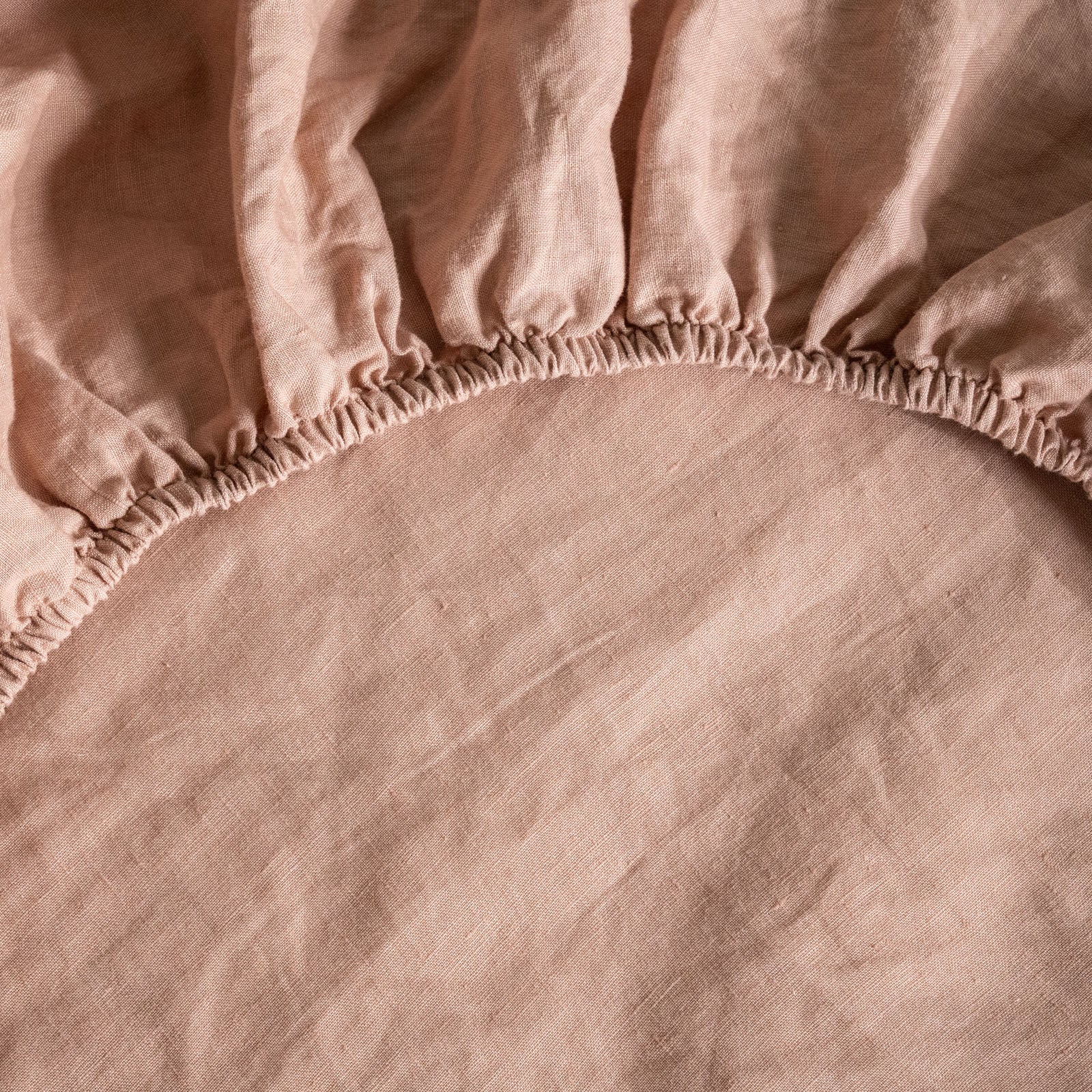 French Flax Linen Fitted Sheet in Clay - Image 4