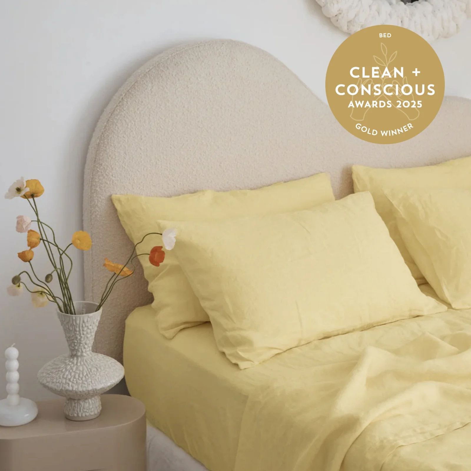 French Flax Linen Fitted Sheet in Daisy - Image 7