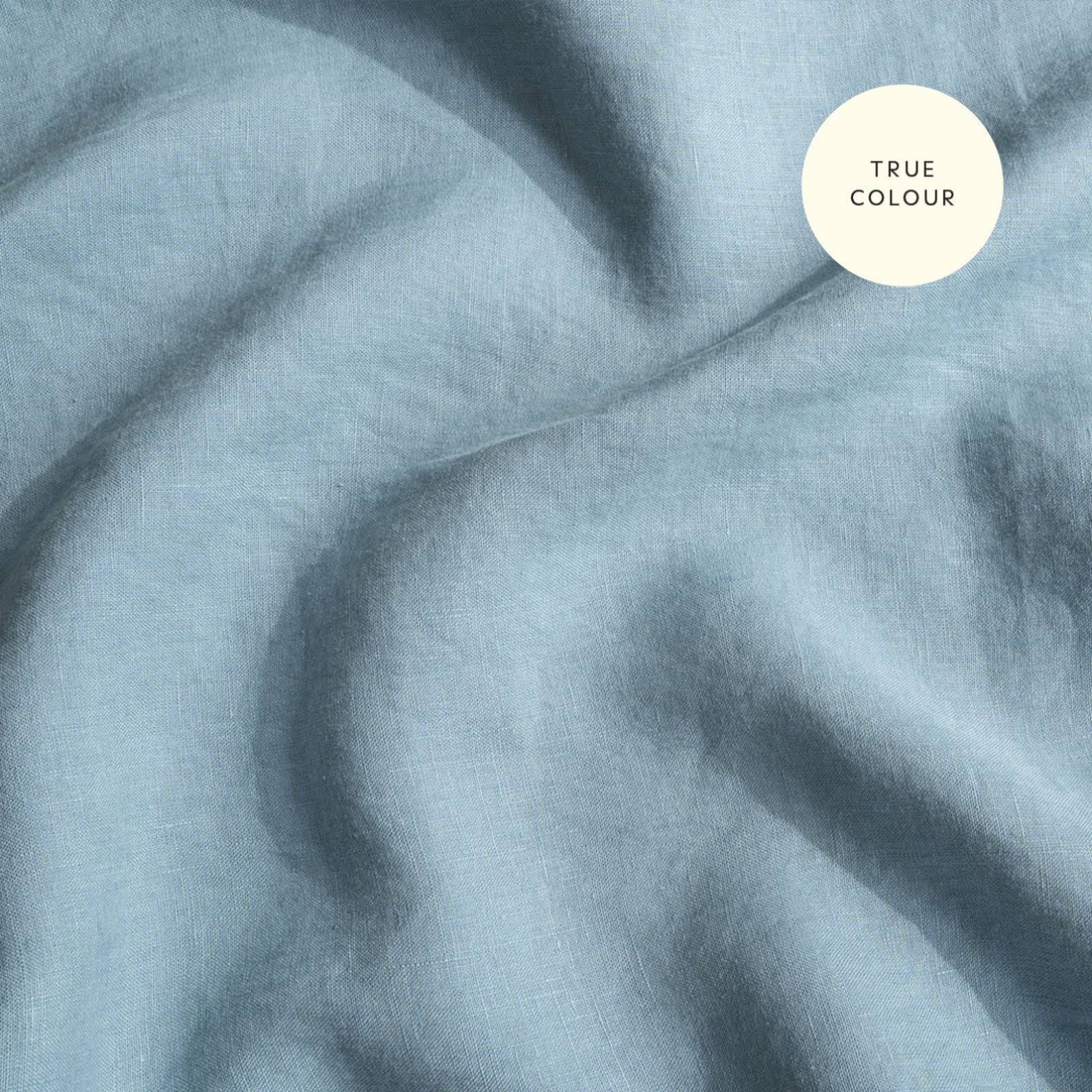 French Flax Linen Fitted Sheet in Marine Blue - Image 9