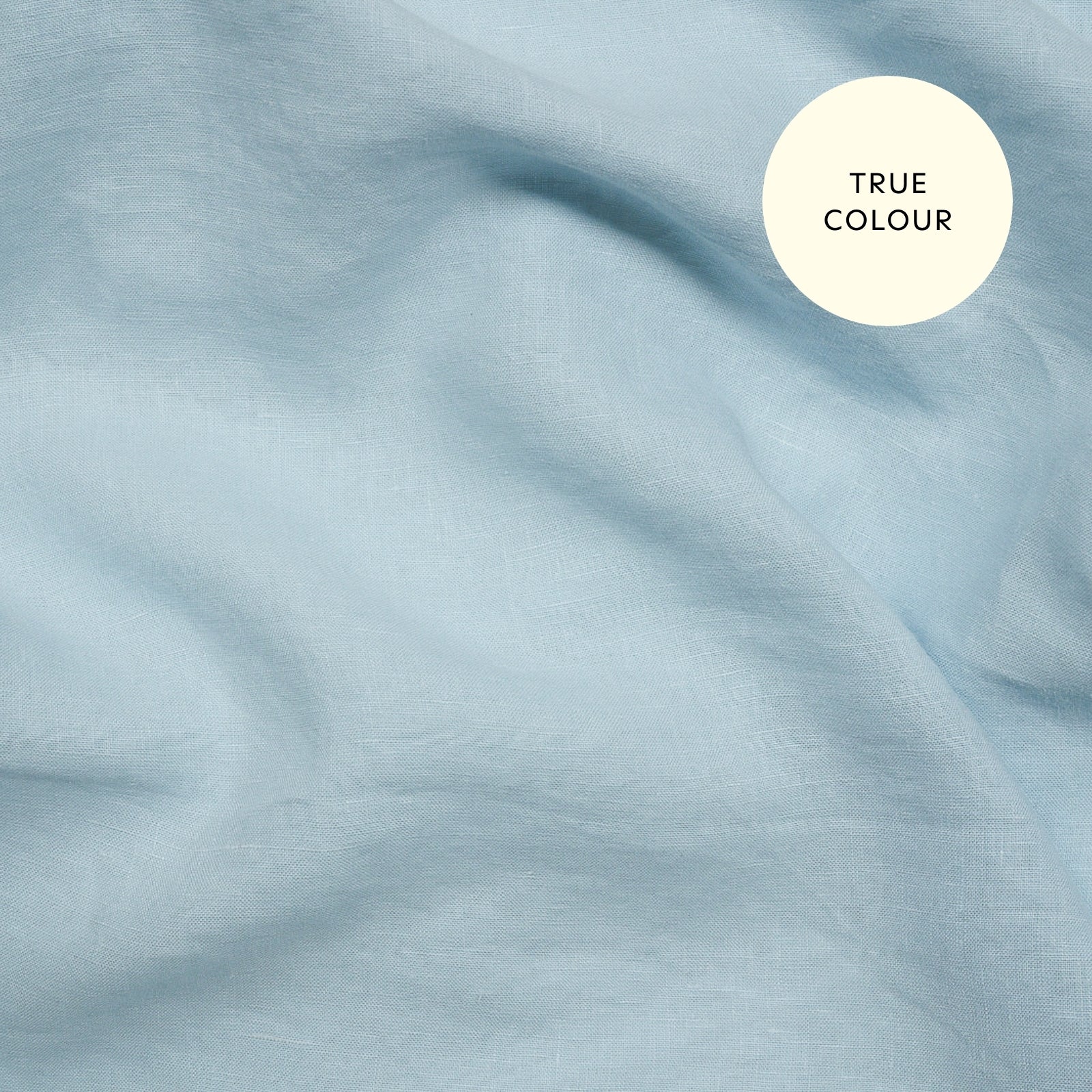 French Flax Linen Quilt Cover Set in Sky Blue - Image 13