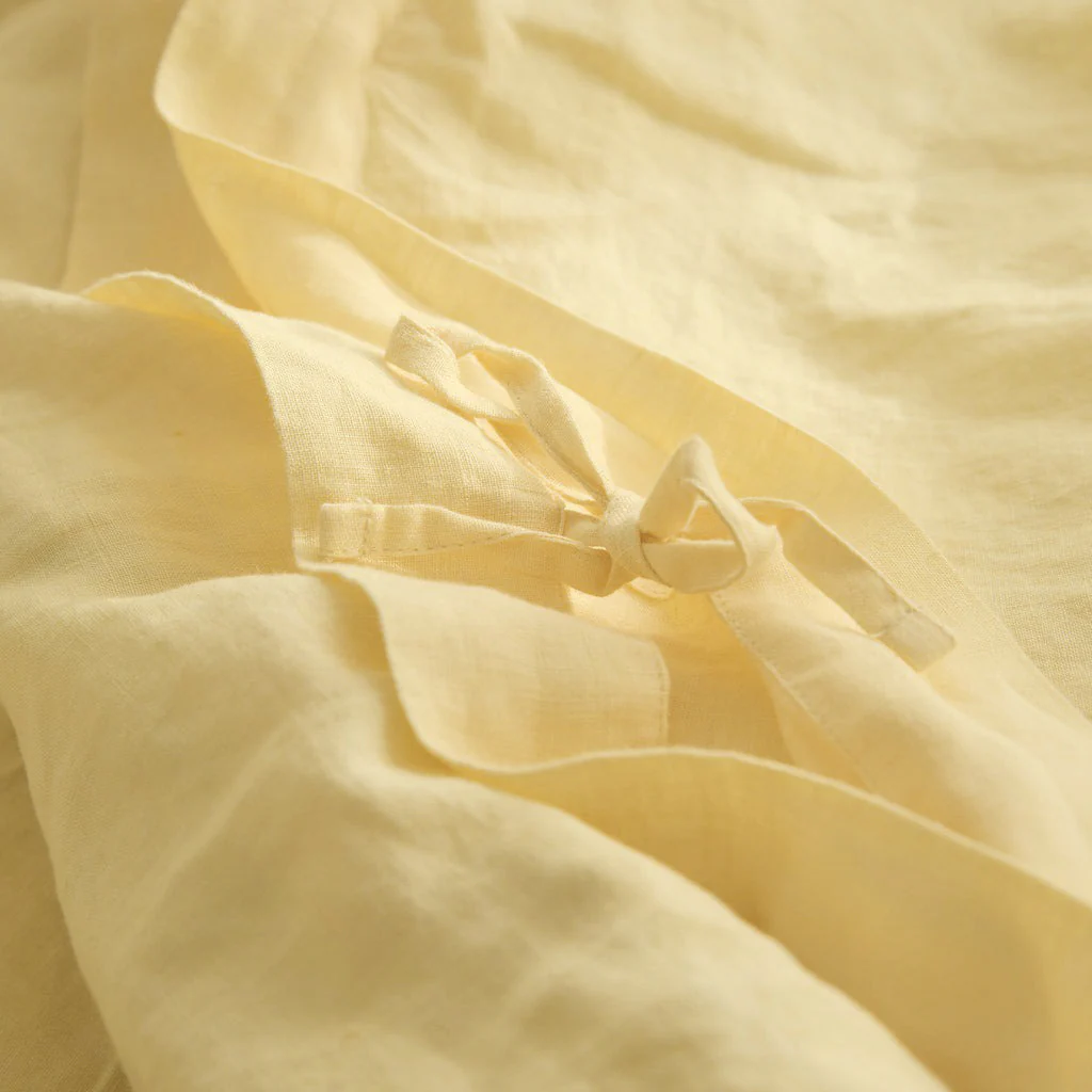 French Flax Linen Quilt Cover in Daisy - Image 6