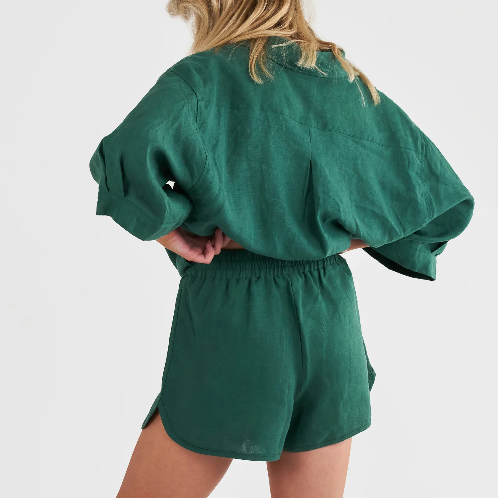 French Flax Linen Ruby Set in Jade - Image 6