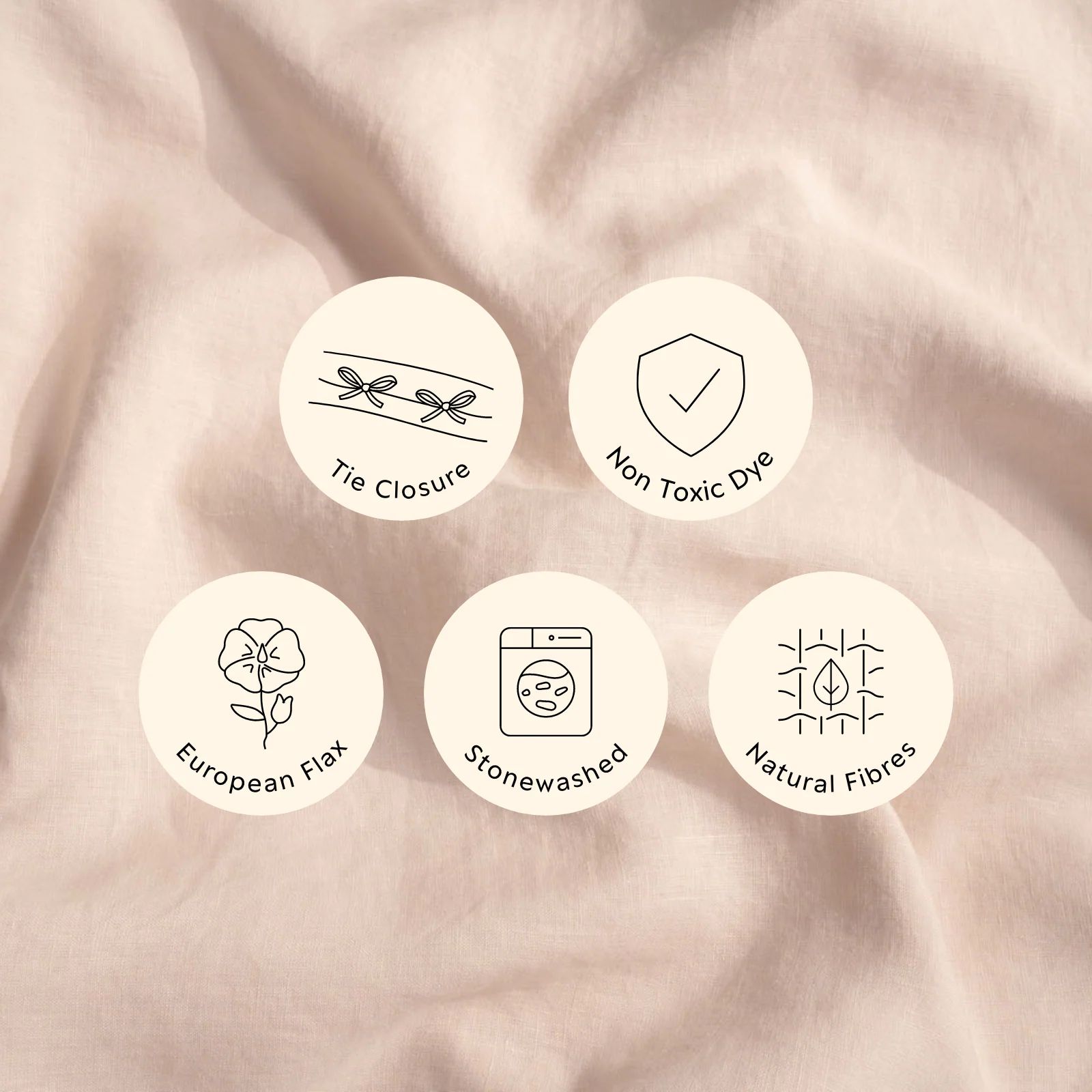 French Flax Linen Fitted Sheet in Blush - Image 7