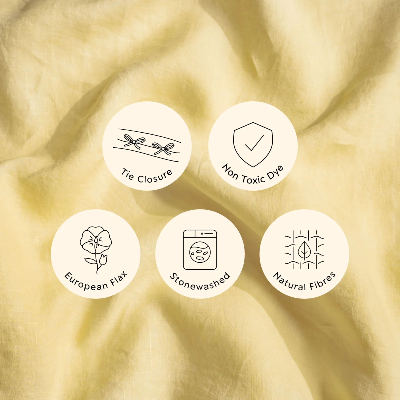 French Flax Linen Quilt Cover in Daisy - Image 9