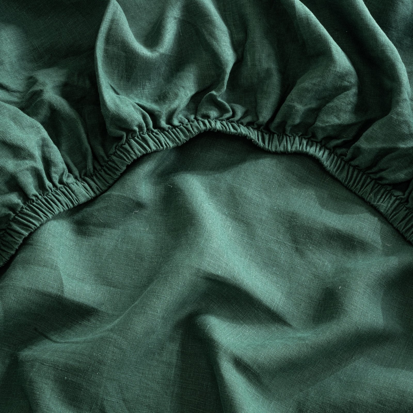 French Flax Linen Sheet Set in Jade - Image 8