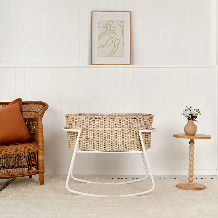 French Flax Linen Swaddle in Sky Blue - Image 6