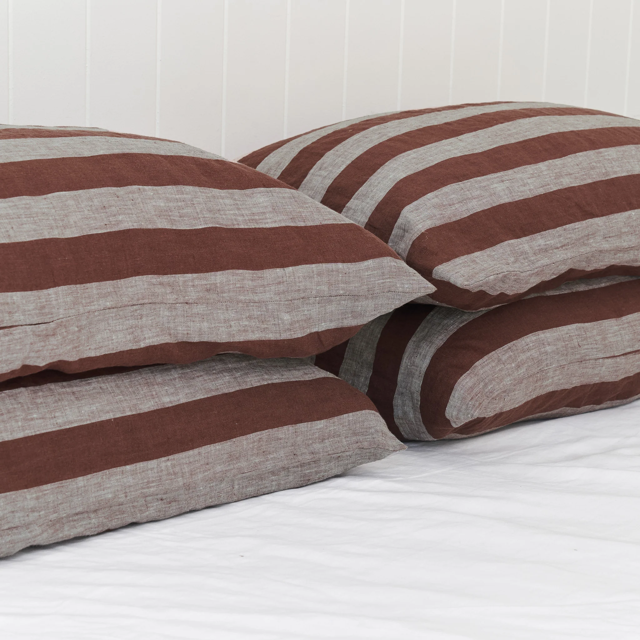 Standard Pillowcase Set - Chocolate Stripe - Image 3