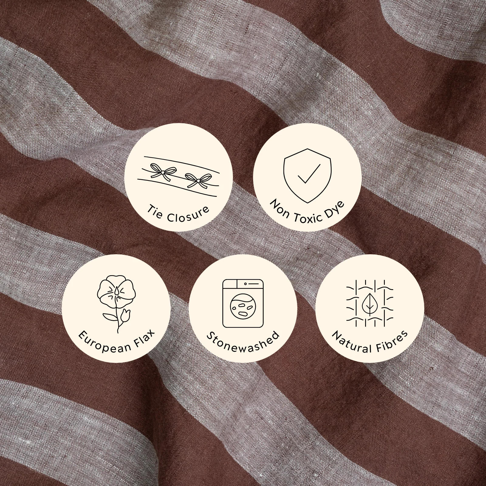 Standard Pillowcase Set - Chocolate Stripe - Image 6